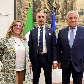 Da sn Giorgia De Fabritiis, Francesco Turcato e Antonio Tajani