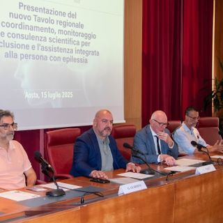 Da sn Guido Giardini, Carlo Marzi, Renzo Testolin, Manuele Amateis e Laure Obino