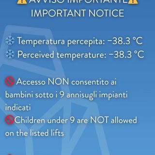 Freddo record sulle piste del Cervino Ski Paradise: percepiti -38,3 gradi e scattano le limitazioni. Neve in arrivo in Valle