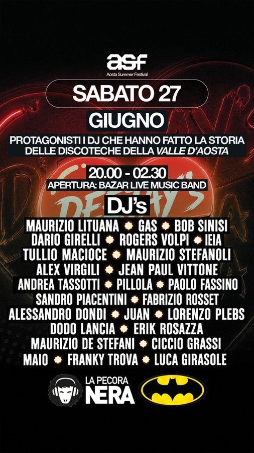 'DJ Chiama Aosta' all'Area Live P8, ultimi posti disponibili in prevendita