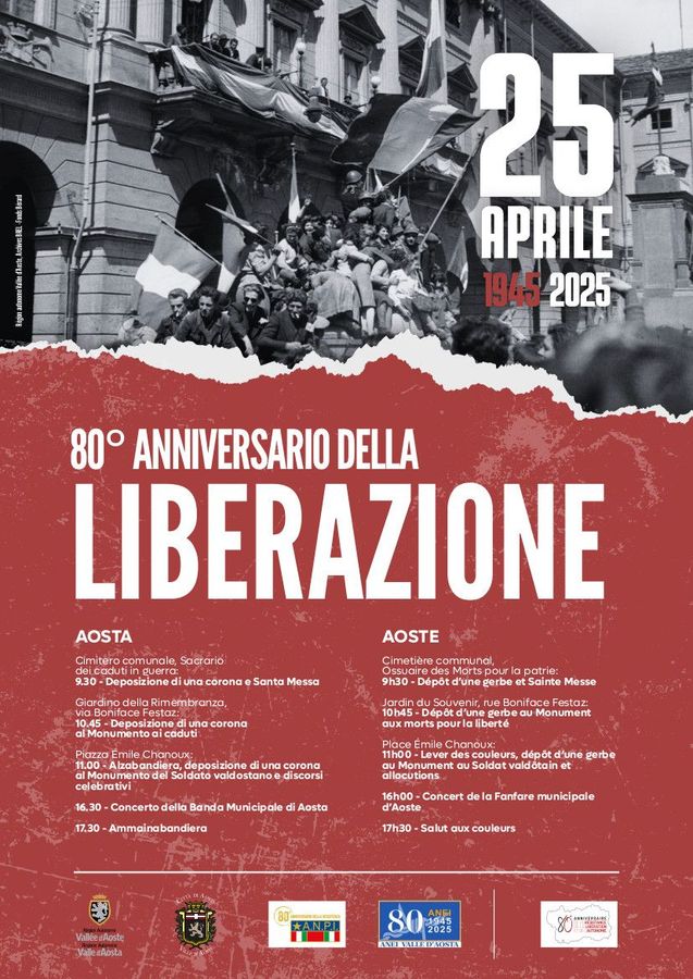 25 Aprile, Festa della Liberazione, tutti gli eventi organizzati in Valle 25 Aprile, Festa della Liberazione, tutti gli eventi organizzati in Valle