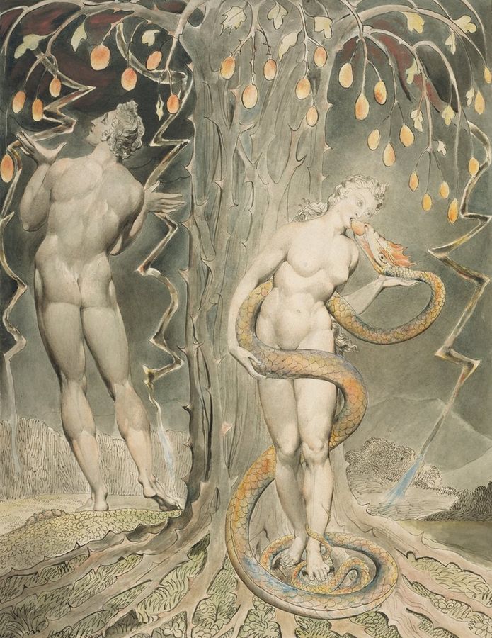 'La tentazione e il peccato di Eva', 1808 - William Blake (1757-1827)
