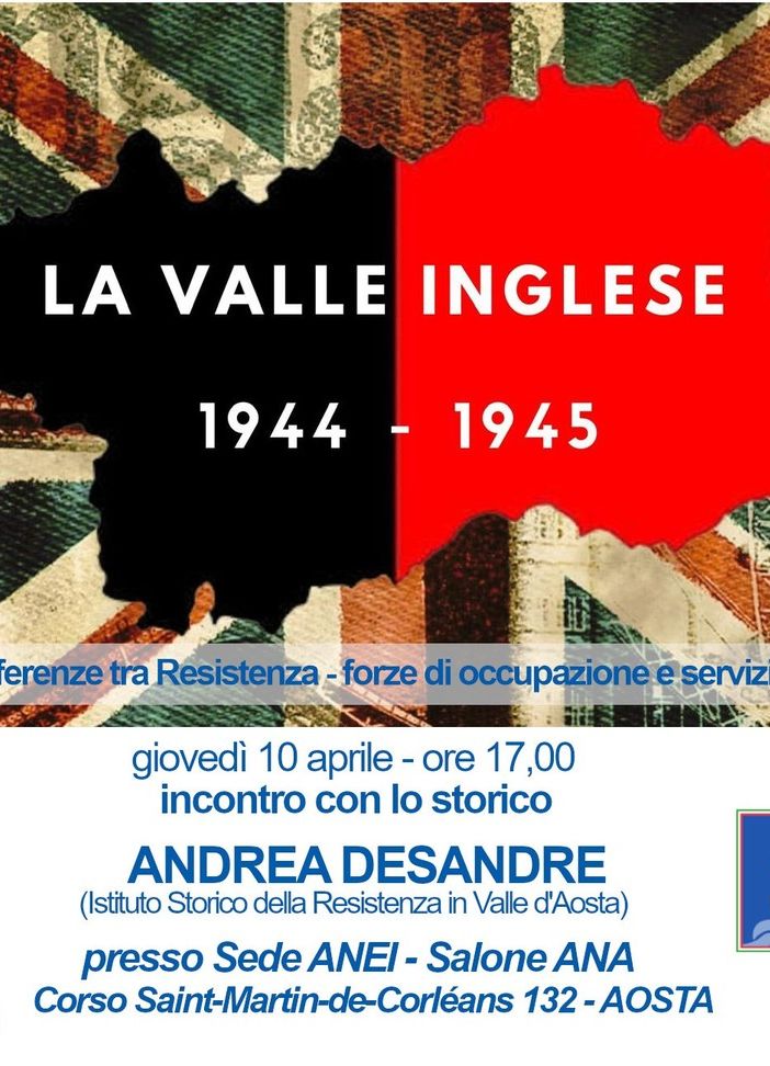 Lo storico Désandré racconta ad Aosta 'La Valle inglese 1944-1945'