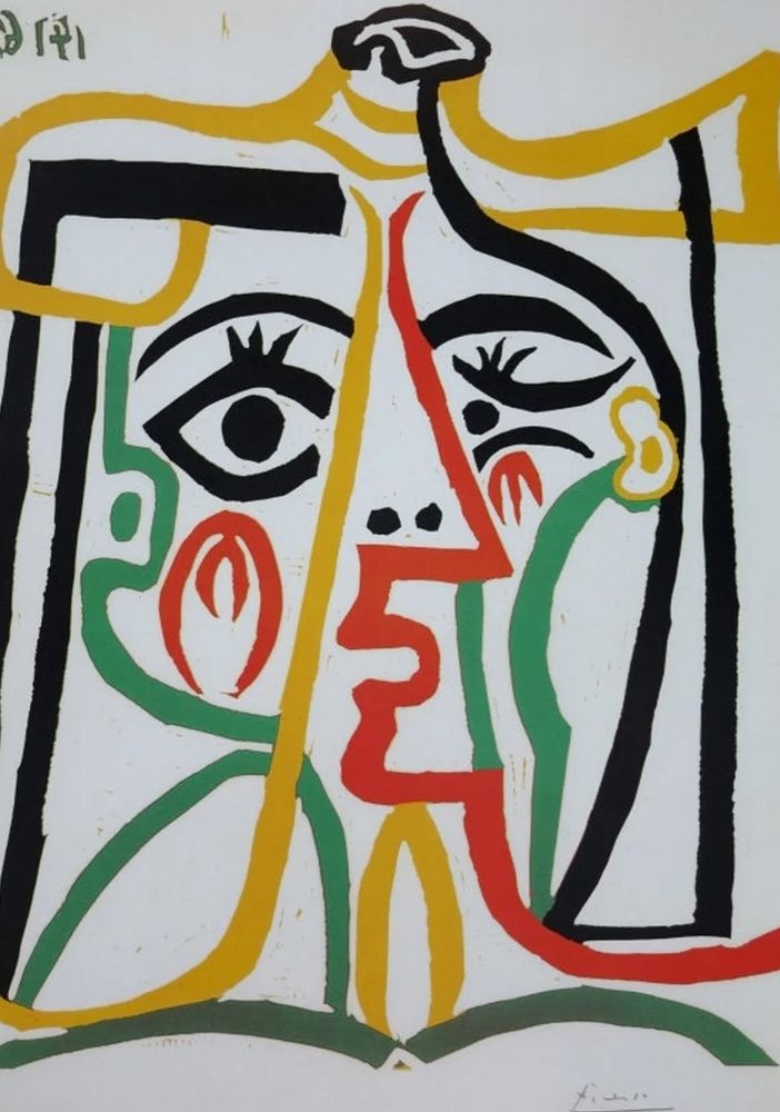 'Donna con cappello di paglia'; Picasso, 1962