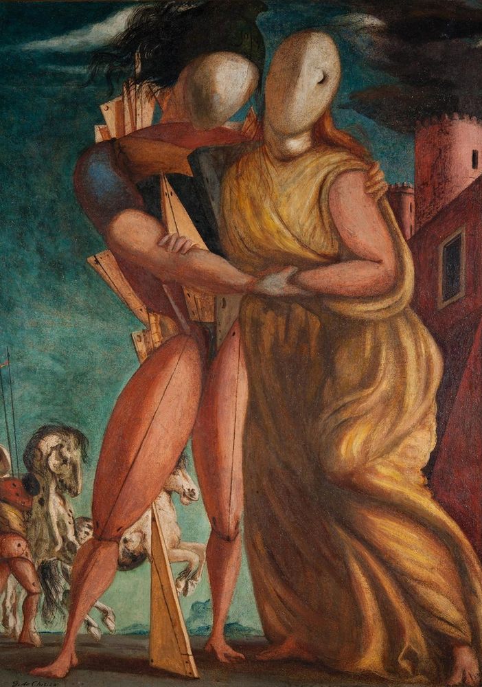 Ettore e Andromaca (1924)-Giorgio De Chirico (1888-1978)