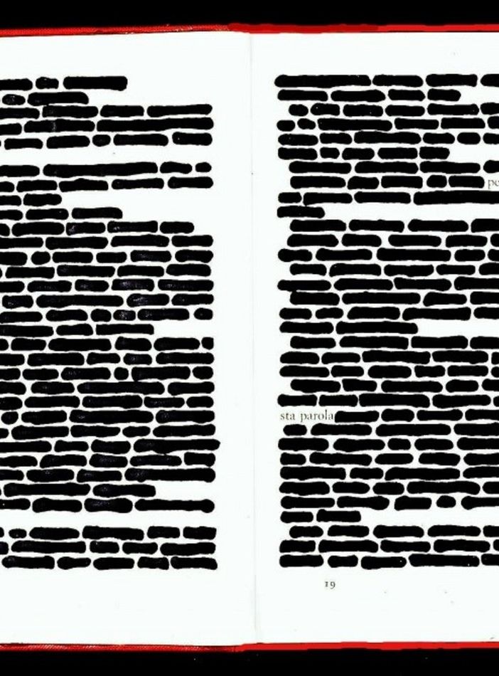 'Libro cancellato'- 1964, Emilio Isgrò (1937)