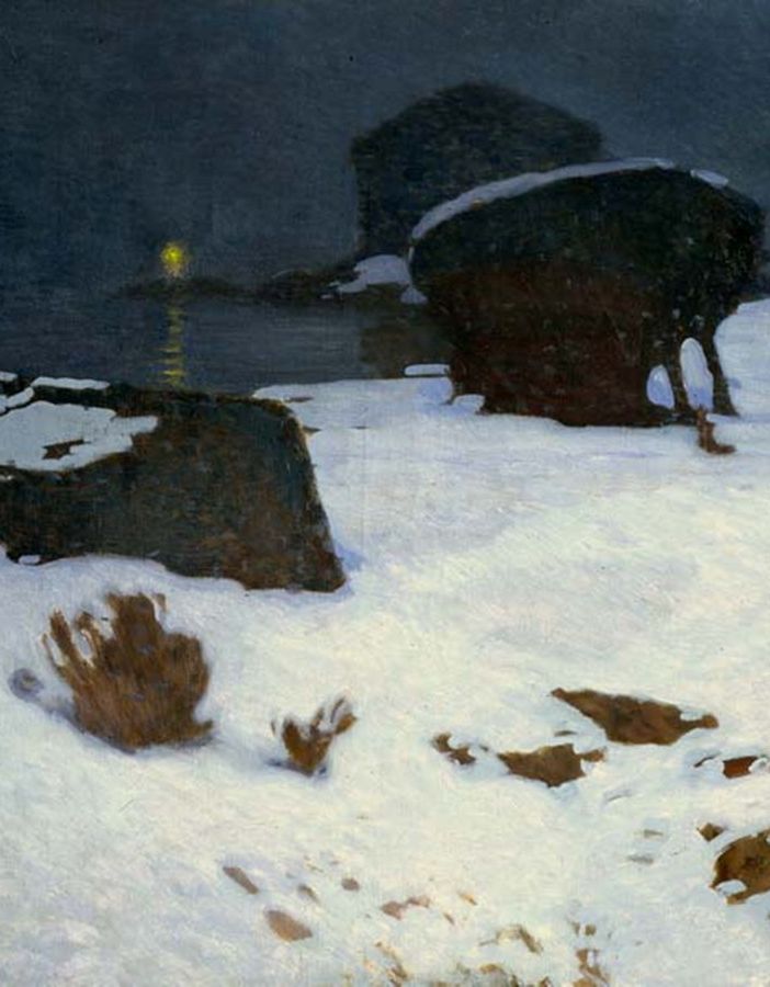 Paesaggio marino innevato-1910, Pietro Lucano