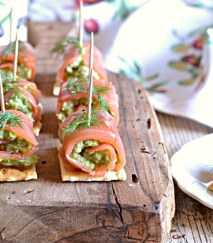 Rotolini di salmone affumicato e avocado con 'La Pagina del Goloso'