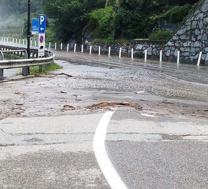 Un tratto di statale 26 in bassa Valle questa mattina