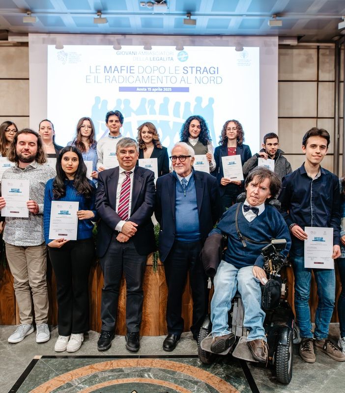 La Valle d'Aosta ha 20 nuovi Giovani Ambasciatori della Legalità