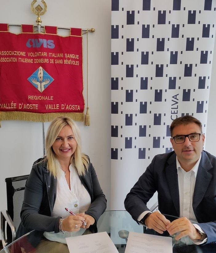 I presidenti di Avis e Celva, Ingrid Bredy e Alex Micheletto