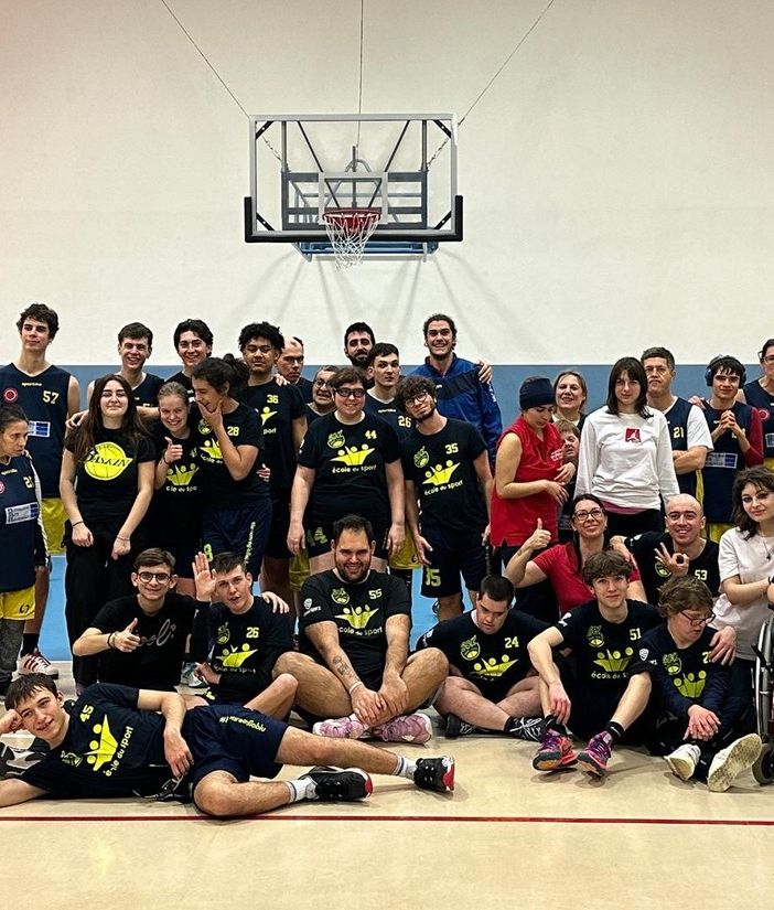 Un'altra bella, vivace giornata di Baskin ad Aosta con i ragazzi dell'SBK