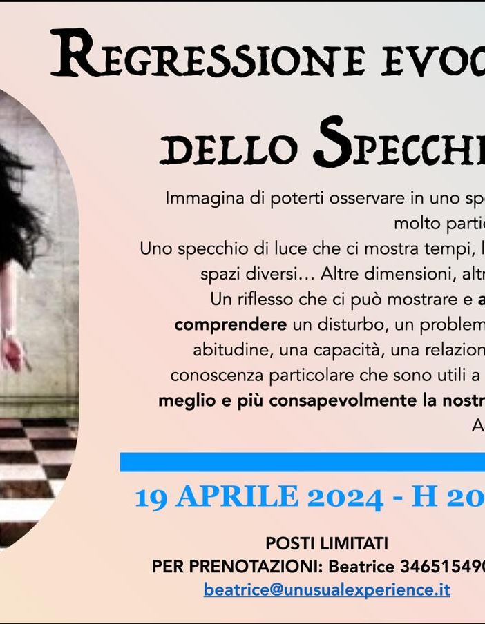 Appuntamento ad Aosta con 'La Regressione Evocativa dello Specchio' condotta da Alberto Sturiale