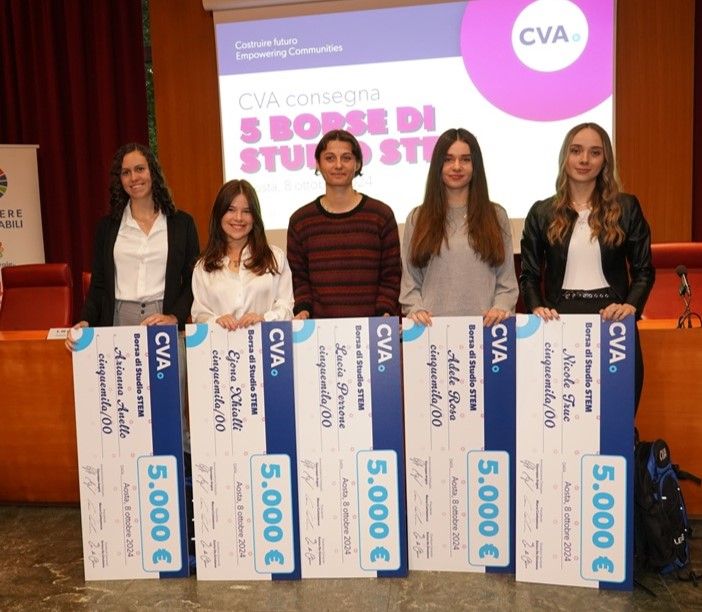 CVA consegna cinque borse di studio STEM a studentesse valdostane