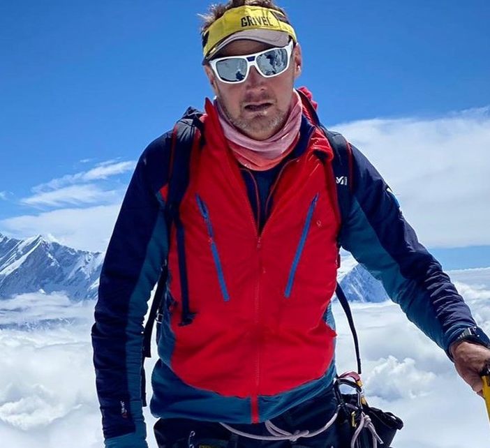 Marco Camandona in vetta al Dhaulagiri nell'ottobre 2021