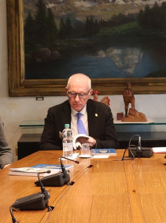 Da sn Enrico Montrosset, Renzo Testolin e Alberto Bertin