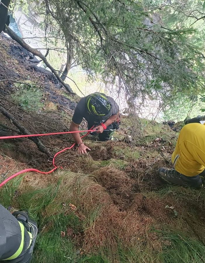Domato incendio boschivo a Champorcher