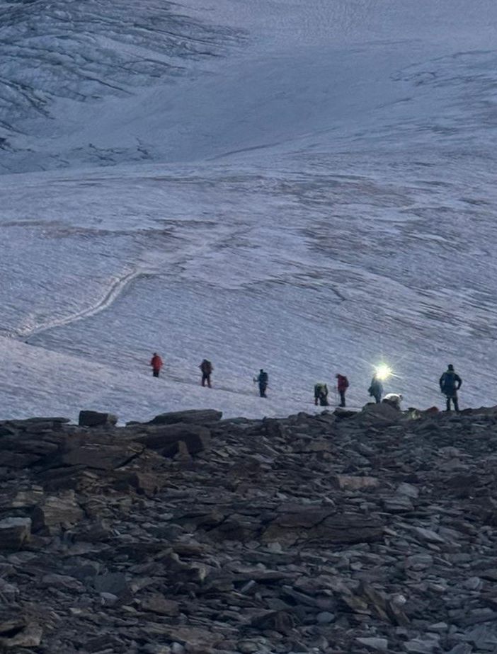 Le guide del Sav intervenute in soccorso dell'alpinista