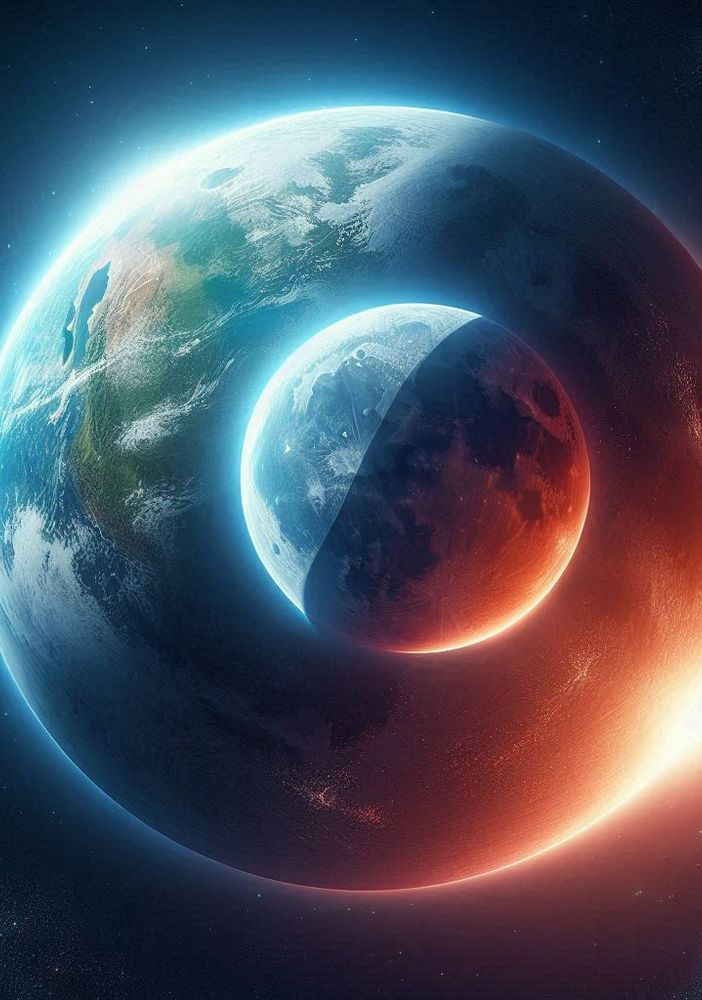 Il cielo di marzo conteso tra Sole e Luna