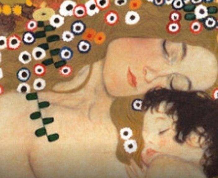 Klimt; Le tre età della donna, Madre e figlio, 1905, olio su tela, Galleria Nazionale d’Arte Moderna, Roma