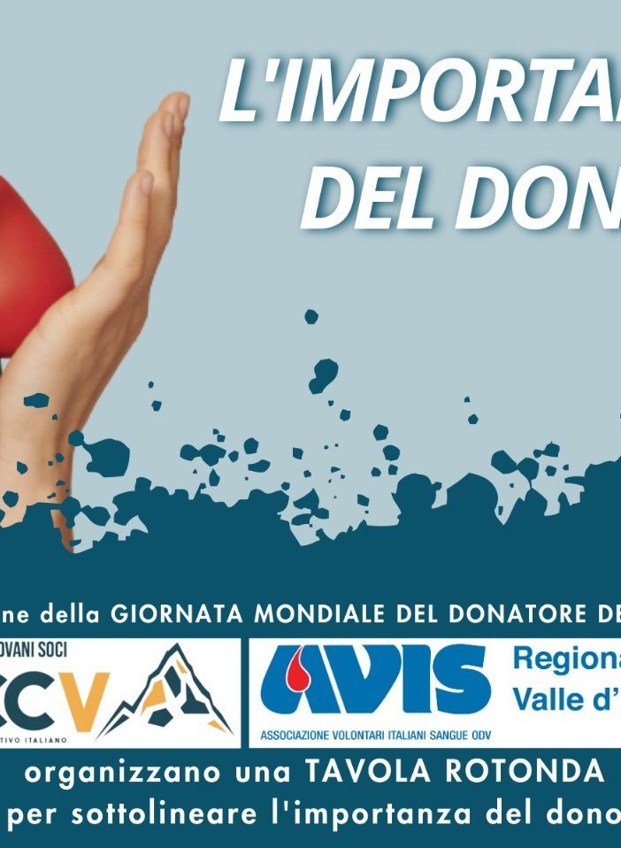 'L'importanza del dono del sangue'; sinergia tra Giovani Bccv e Avis VdA