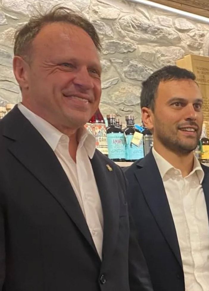 Il ministro Francesco Lollobrigida e l'assessore Marco Carrel