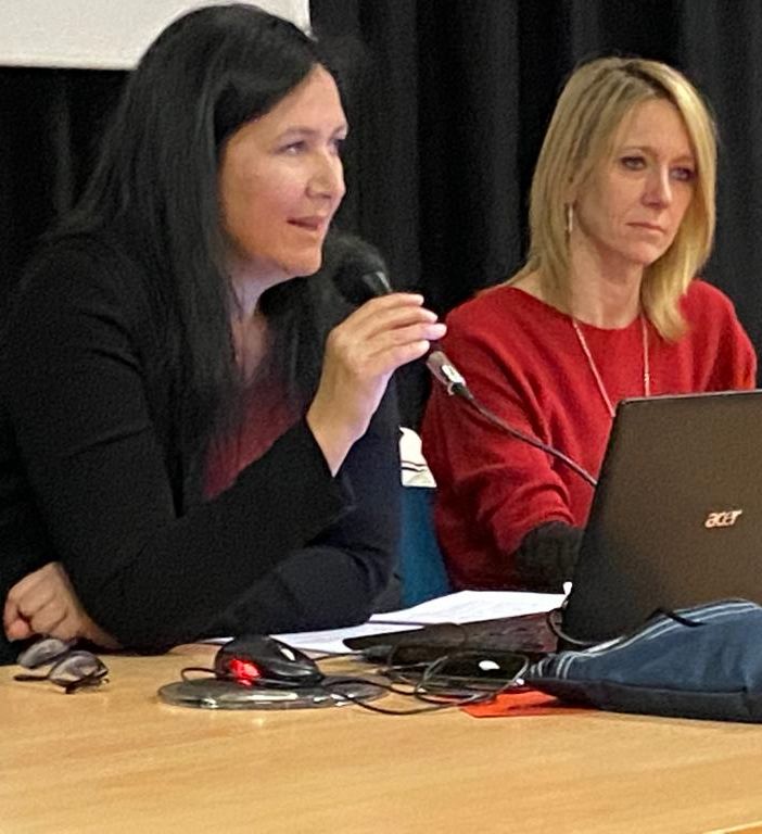 Cristina Machet, presidente dell'Uv e Sara Favre, vicepresidente del Conséil Fédéral