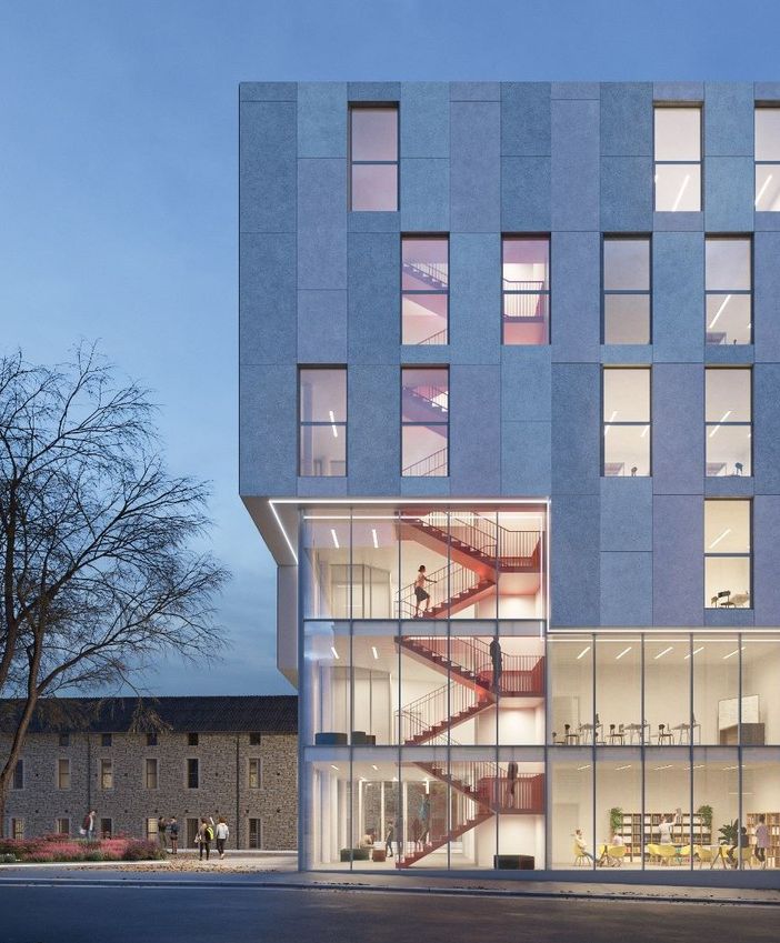 Il rendering del nuovo Istituto scolastico Manzetti