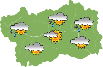 Più sole che nubi nel fine settimana sulla Valle