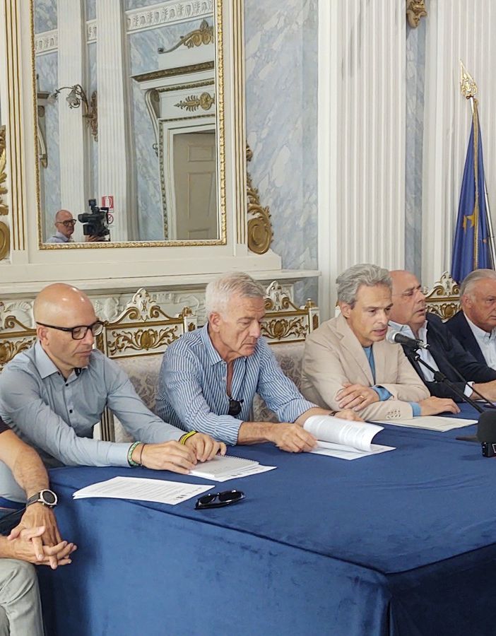 Un momento della conferenza stampa