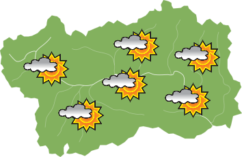 Qualche nube e poco sole nel fine settimana in Valle