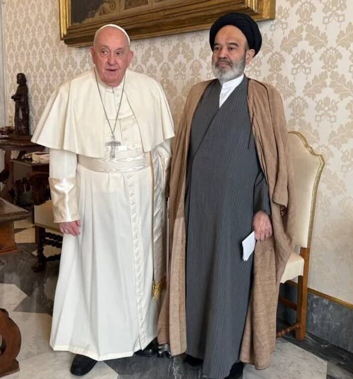 Papa Francesco e Abolhassan Navab sabato 4 gennaio in Vaticano