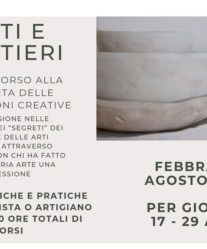 Ecco i corsi di 'Arti e mestieri' alla scoperta delle professioni creative