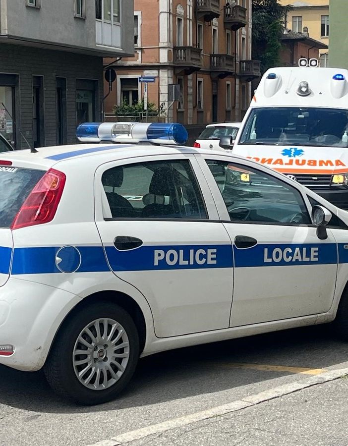 L'intervento di soccorso in via Torino ad Aosta