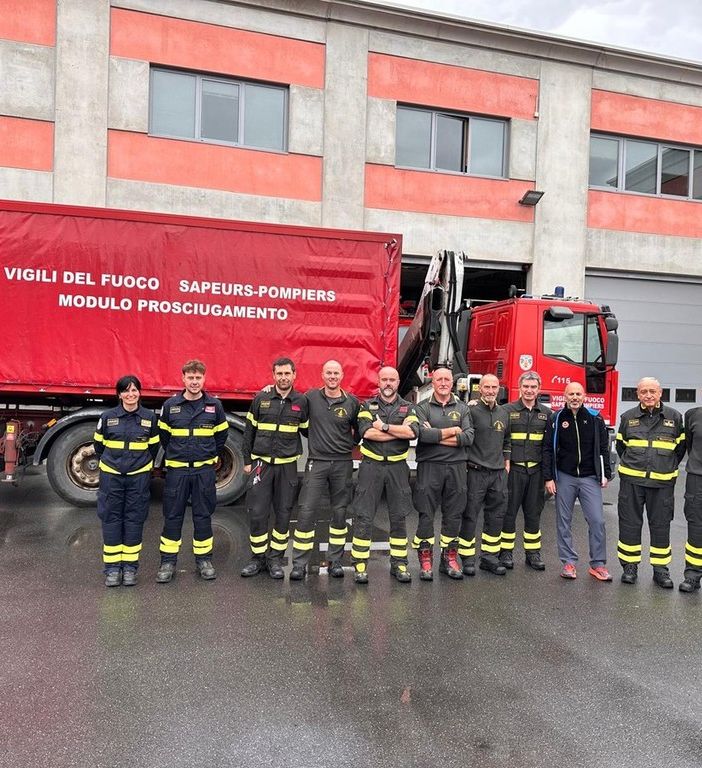 Alluvione a Bologna, Vigili del fuoco valdostani impegnati senza sosta