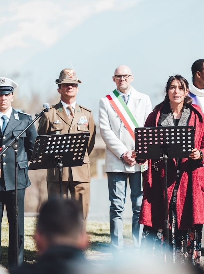 Un momento della commemorazione di Guido Saba nella foto di Massimo Monticone