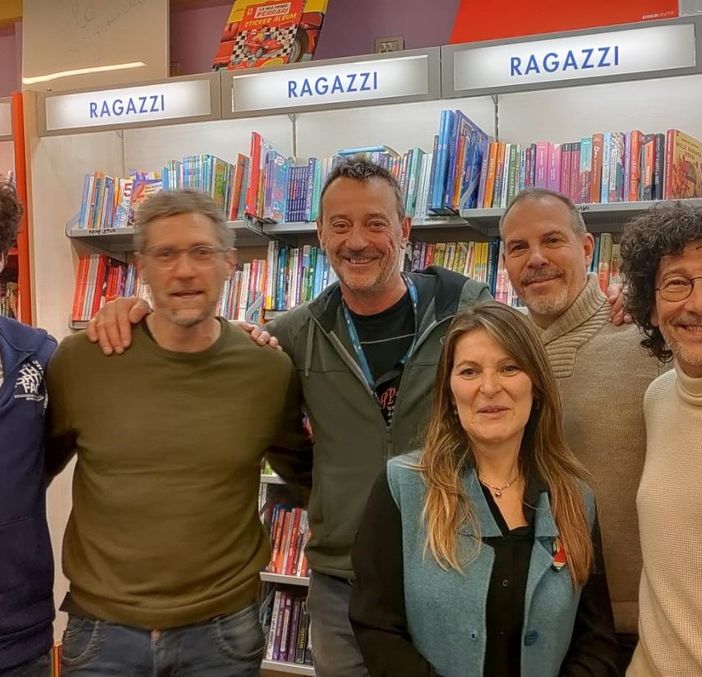 Da sn Samuele Scalvino, Riccardo Jans, Andrea Damarco, Enrico Montrosset, Massimo Bezzo e Mirella Gherardi