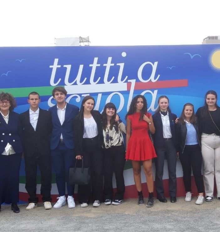 Studenti valdostani con il Presidente Mattarella all'inagurazione dell'anno scolastico