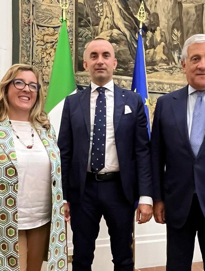 Da sn Giorgia De Fabritiis, Francesco Turcato e Antonio Tajani
