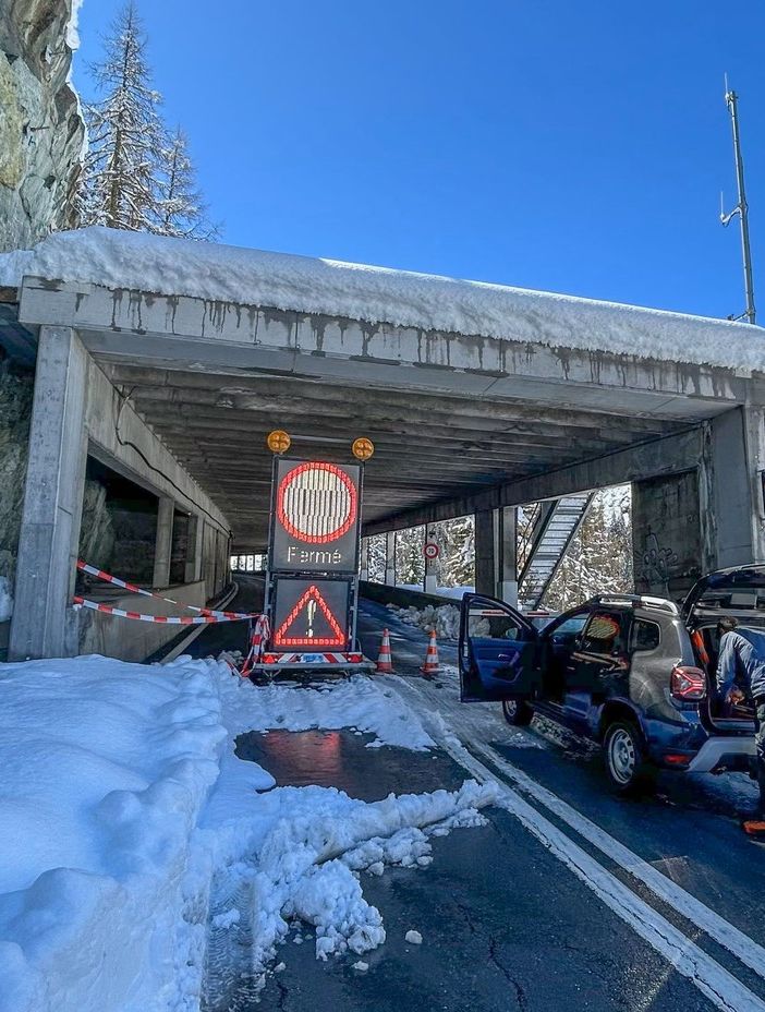 Tunnel chiuso dalla sera di giovedì (foto dal sito web dell'Ustra)