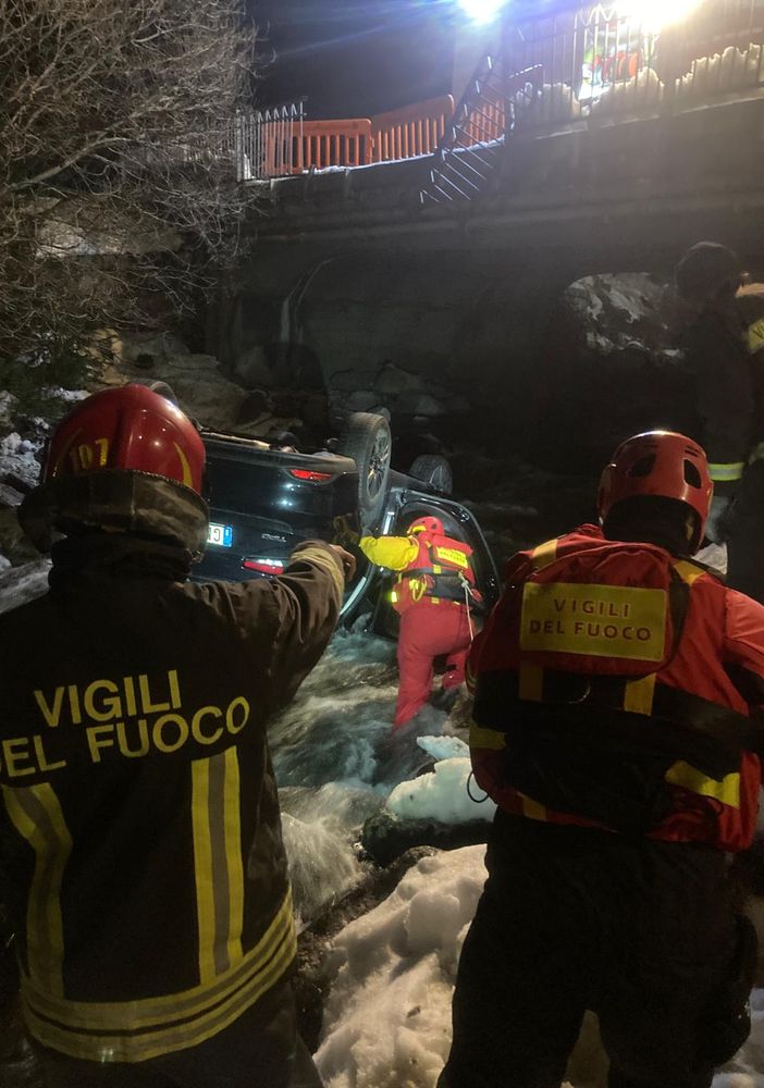 Frana a Ivery sulla strada di Perloz
