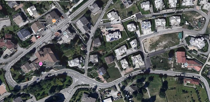 L'area dell'intervento dall alto