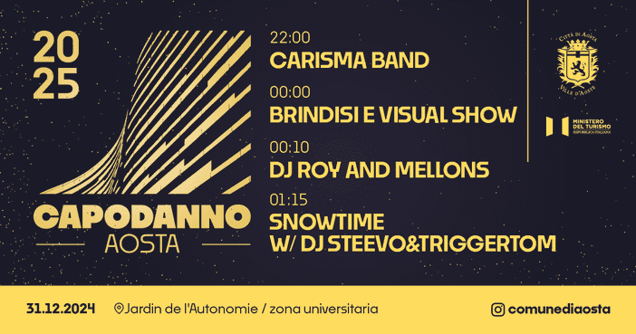 Aosta accoglierà il 2025 in musica con una festa-evento nel Jardin de l’Autonomie Aosta accoglierà il 2025 in musica con una festa-evento nel Jardin de l’Autonomie