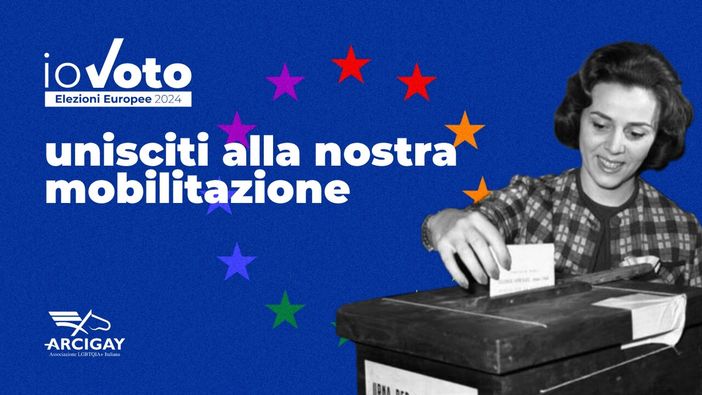 'Io voto', campagna di Arcigay per la partecipazione alle Europee 'Io voto', campagna di Arcigay per la partecipazione alle Europee