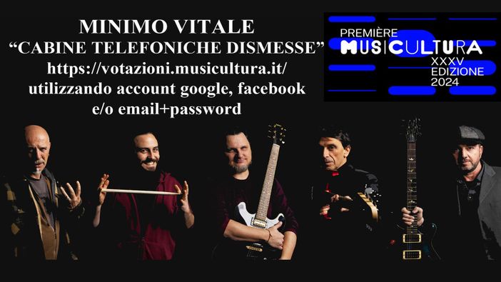 Il gruppo rock aostano Minimo Vitale in gara su Musicultura, ecco come si vota