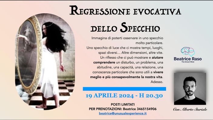 Appuntamento ad Aosta con 'La Regressione Evocativa dello Specchio' condotta da Alberto Sturiale