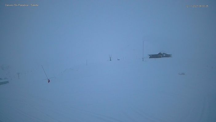 Tanta neve a Cervinia; la webcam di Salette questa mattina Tanta neve a Cervinia; la webcam di Salette questa mattina