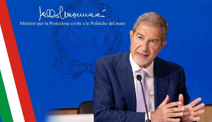 Il ministro della Protezione Civile, Nello Musumeci, arriva a Cogne Il ministro della Protezione Civile, Nello Musumeci, arriva a Cogne