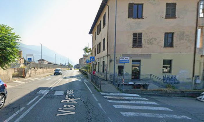 Il punto esatto in via Paravera dov'è avvenuto l'incidente Il punto esatto in via Paravera dov'è avvenuto l'incidente