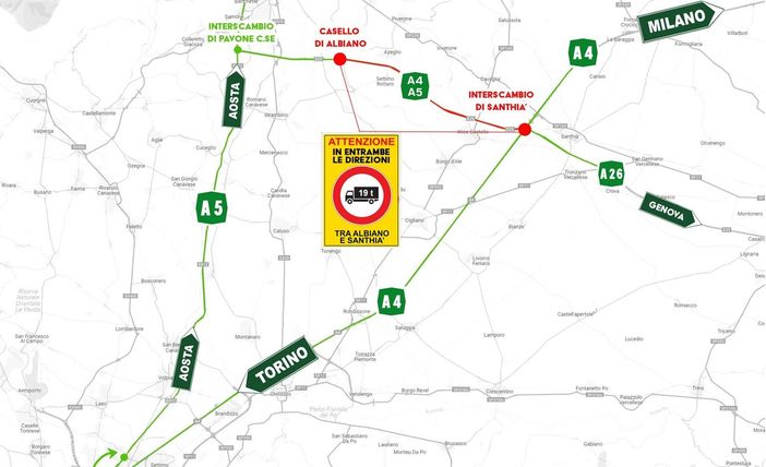 Da gennaio 2024 doppio senso di marcia sulla A5 verso Ivrea